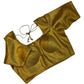 Antique Gold - Silky Saree blouse - UK Stock - Next Day / 2-3 Days Delivery - Size 34"-46" - XS, S, M, L, XL, XXL - VFL289 R