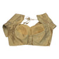 36" Bust (UK 10) Gold - Crushed Banarasi Brocade Saree / Lehenga blouse -  Can be let out to size 12  - VFJ259 01H25
