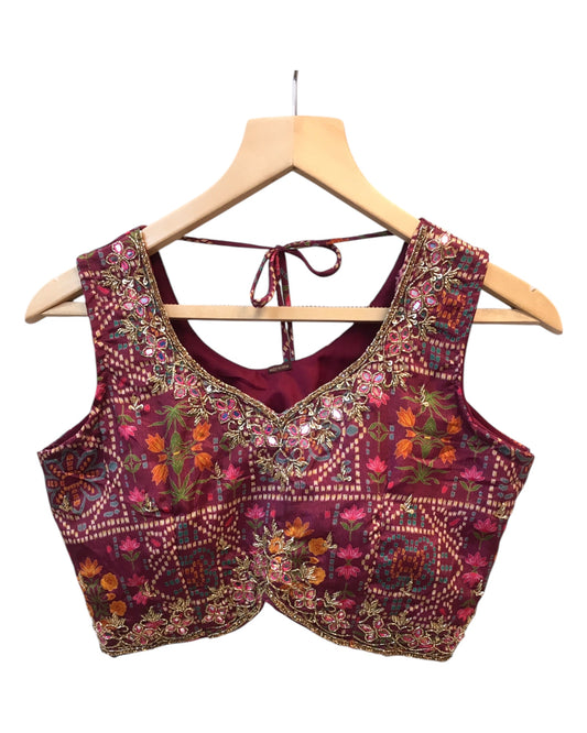 Size 12 / 38" Bust - Silky Wine - Ready Made Lehenga Set - UK Stock - 24h Dispatch - KTC250103 TY 0125