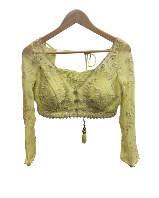 Designer Lime Green Ready Made Lehenga Set - Size 10 (12) UK Stock - 24h Dispatch - Diksha -ZC2315  KKP 0323