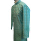 Light Blue - Handloom Self Brocade Mens Indian Kurta set - Weddings / Walimas , Sangeet, Mehndi / Henna , Eid / Diwali - BS2501 01VP25