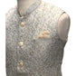 Grey - Rich Suiting Material Mens Indian Waistcoat - Amazing Fit - Great Quality - YD2425 KH 0824