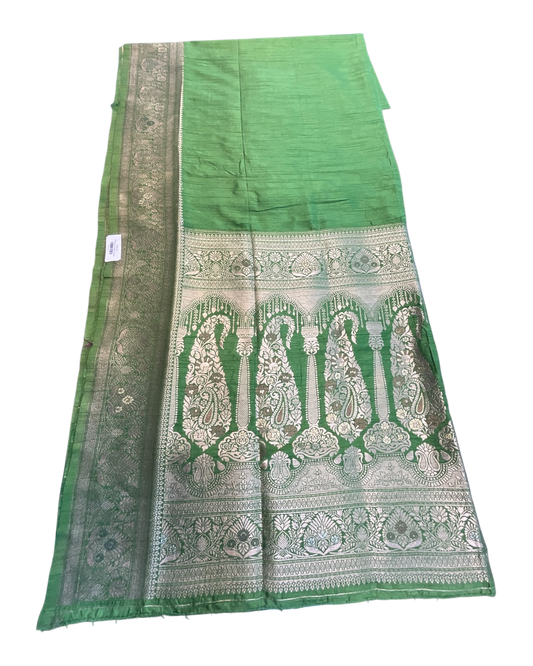 Henna Green - Traditional Handloom Saree with Blouse Piece - UK stock - 24hr Dispatch - SP2630 KP