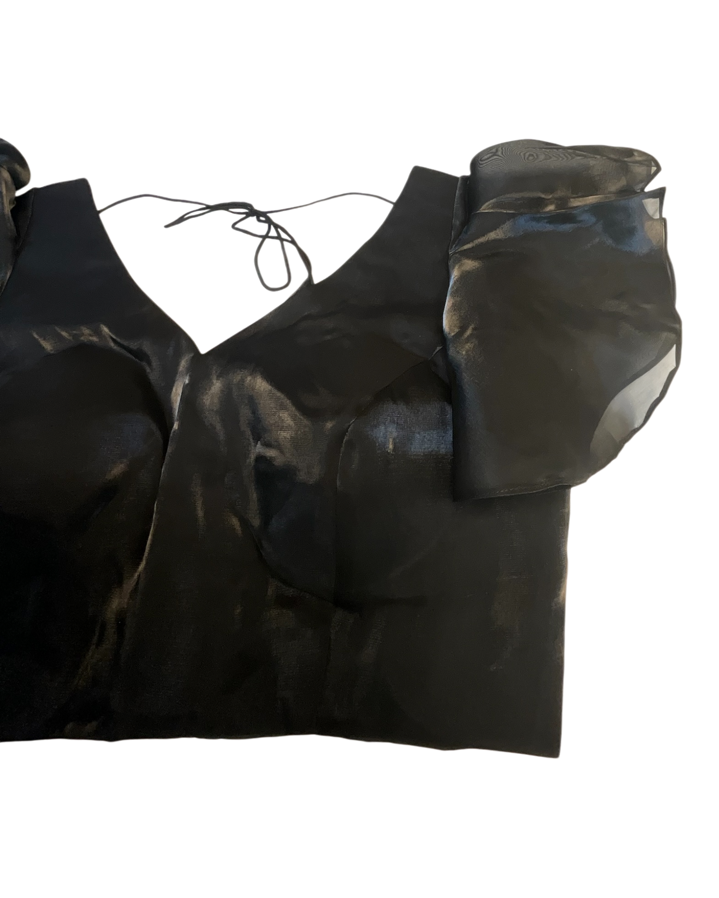 Size 38" / UK 12 - Black - Butterfly Sleeves Saree blouse with cups - UK Stock - Quick Delivery - RNK - R975-KK