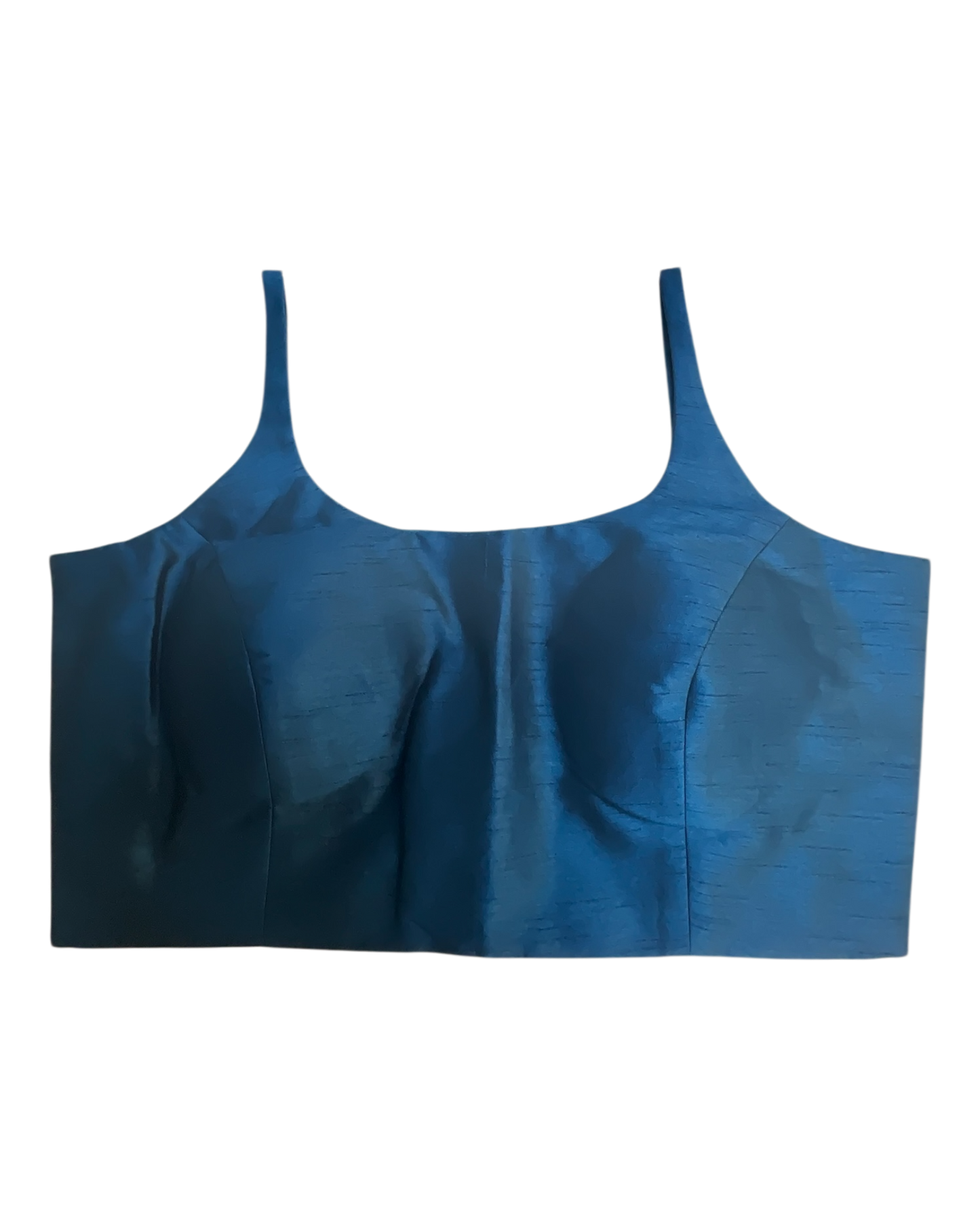 38" / UK 12 - Teal - Silky Designer Saree blouse with cups,  Sleeveless - UK Stock - Quick Delivery - RNK - R651-H