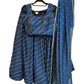 Petrol Navy Blue -  Dupion Silk Lehenga Set - Garba / Dandia , Mehndi / Sangeet / Weddings  - Size UK 12 (38" Bust) Adjustable to Size 14 - UK Stock - 24h Dispatch - AF2506 09TY25