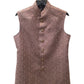 Rose Gold / Light Brown - Rich Lucknowi Sequins Mens Waistcoat / Bandi - Bollywood - HHF2403 KK 0624