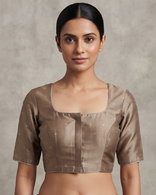 Size 38" / UK 12 - Rose Gold - Saree blouse with cups - UK Stock - Quick Delivery - VAM1351 - C