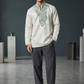 SALE! Size 42" - White - Mens Brocade Kurta Top with Light Green Bead and Stone Embroidery - SALE2601