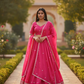 Strawberry / Fuchsia - Silky Lehenga Set - Mehndi / Sangeet / Bridesmaids / Weddings / Garba  - Size UK 12 (38" Bust) Adjustable to Size 14 - UK Stock - 24h Dispatch - AF2602 02TY26
