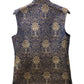 Navy Brocade - Rich Banarasi Handloom Mens Waistcoat / Bandi - Bollywood - HHF2406 KK 0624