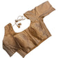 Light Brown - HYBRID Silky Saree blouse - With Elastic on both side for Great fit - Size 36",38", 40" S M L  - VAM1216 Ap
