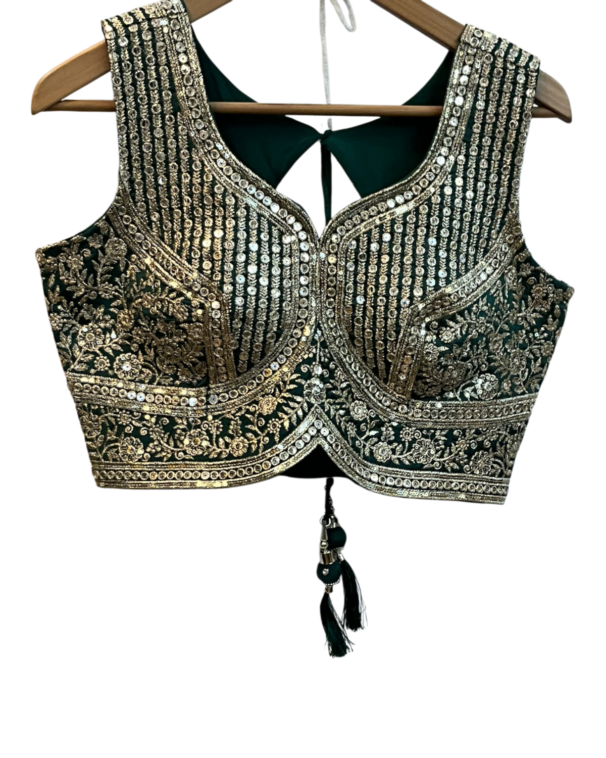Size UK 10 (36") Dark Green - Lehenga Set - Mehndi / Sangeet / Bridesmaids / Weddings / Garba  - UK Stock - 24h Dispatch - JF12061 09TT26