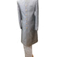 Grey - Classic Self Brocade Sherwani with Gold Buttons -  BS786 JP 0823