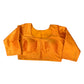 Orange - Silky Saree blouse with cups,  Long Sleeves, High Back - 38" - UK Stock - Quick Delivery - RNK - R231F-A