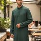 Sea Green - Rich Sequins Lucknowi Chiffon Mens Indian Kurta Set with Smart Pants - Weddings / Walimas , Sangeet, Eid, Mehndi / Henna - YD2501 KC 0225