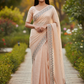 Peach - Chiffon -Fancy Party Saree with Blouse Piece - SP2408 11VT24