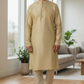 Cream / Gold - Banarasi Handloom Brocade Mens Indian Kurta set - UK Stock - Weddings / Walimas , Sangeet, Diwali, Eid, Mehndi / Henna - VEE2532 KR