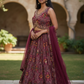 Size 12 / 38" Bust - Silky Wine - Ready Made Lehenga Set - UK Stock - 24h Dispatch - KTC250103 TY 0125
