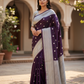 Wine - Traditional Handloom Banarasi Sari / Saree - with Blouse Piece - SN2405 11TP24