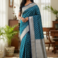 Blue - Traditional Handloom Banarasi Sari / Saree - with Blouse Piece - SN2405 11TP24