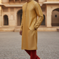 Bollywood Mens Kurta set - Gold Cream - Bollywood, Weddings, Fancy Dress - SNC8612 1018