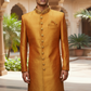 Mens Coral Sherwani set -with drawstringed trousers - Bollywood Party Weddings - VFEW853PV 1018