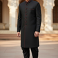 Mens Black Sherwani set - With red Churidar trousers - Bollywood Party Weddings - VFEW852 HY0819