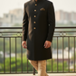 Size 36" - Mens Simple Black Sherwani with Gold Buttons - VL2109RP 0921