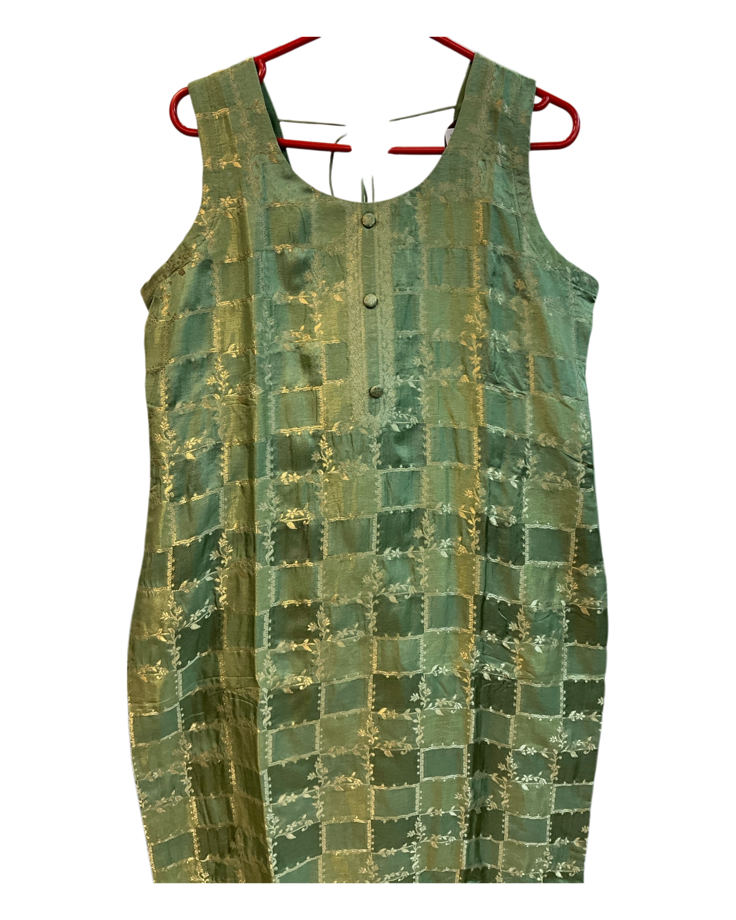 UK 14 / 40" - Sage Green - Silky Brocade Ladies Trousers Suit - Sangeet / Henna / Temple - OC42126 TY