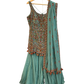 UK 18 / 44" - Sea Green - Designer Ladies Indian Medium Top Palazzo Trousers Suit - UK Stock - 2/3 days delivery - VMK NANDITA AK