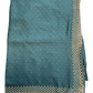 Dark Turquoise Blue - Fancy Embroidered Saree with Blouse Piece - UK stock - 24hr Dispatch - SP250620 VK