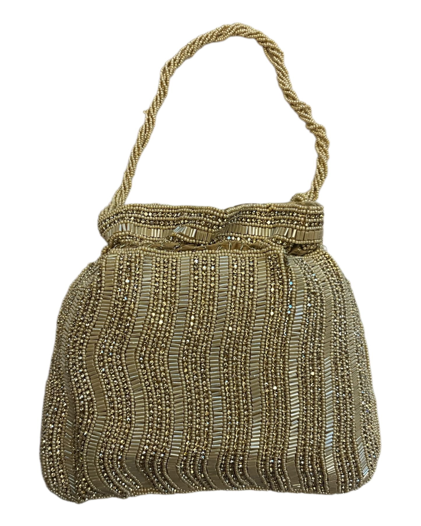 Gold - Rich Hand Embroidered Potli Bag / Handbag -Bollywood / Weddings - AKB282 11KJ25