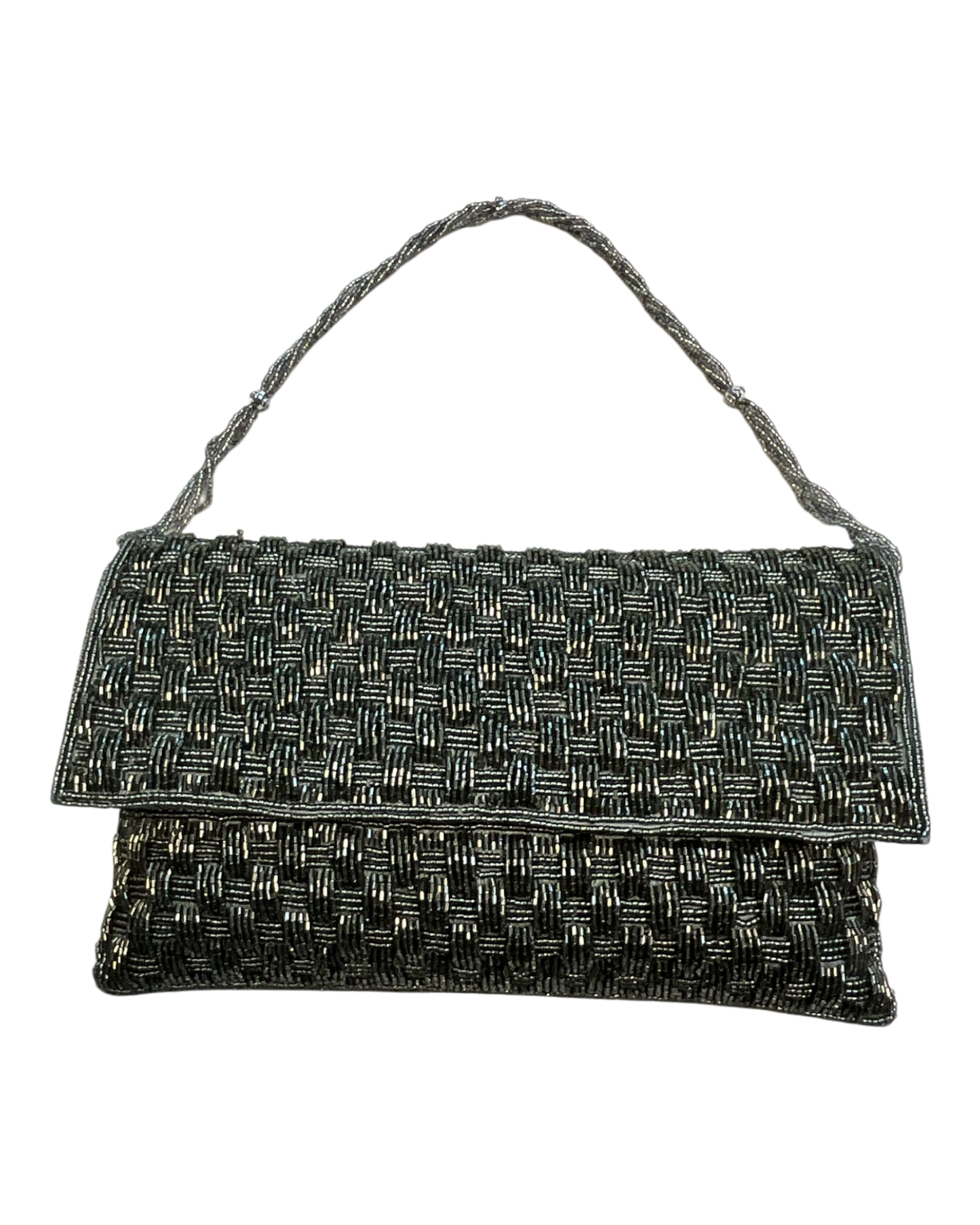 Dark Grey - Rich Hand Embroidered Clutch Bag / Handbag -Bollywood / Weddings - TBZ02 11KJ25