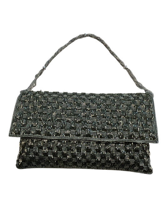 Dark Grey - Rich Hand Embroidered Clutch Bag / Handbag -Bollywood / Weddings - TBZ02 11KJ25