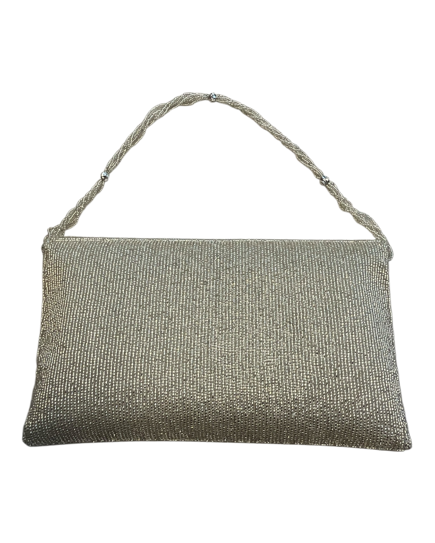 Silver - Rich Hand Embroidered Clutch Bag / Handbag -Bollywood / Weddings - TBZ02 11KJ25