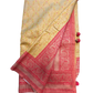 Yellow / Red - Silky Handloom Banarasi Saree with Blouse Piece -  12TY25 REW1048