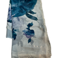 Teal Floral - Classic Satin Crepe Saree with Stone Work and Blouse Piece - UK stock - 24hr Dispatch - RS2535 VR