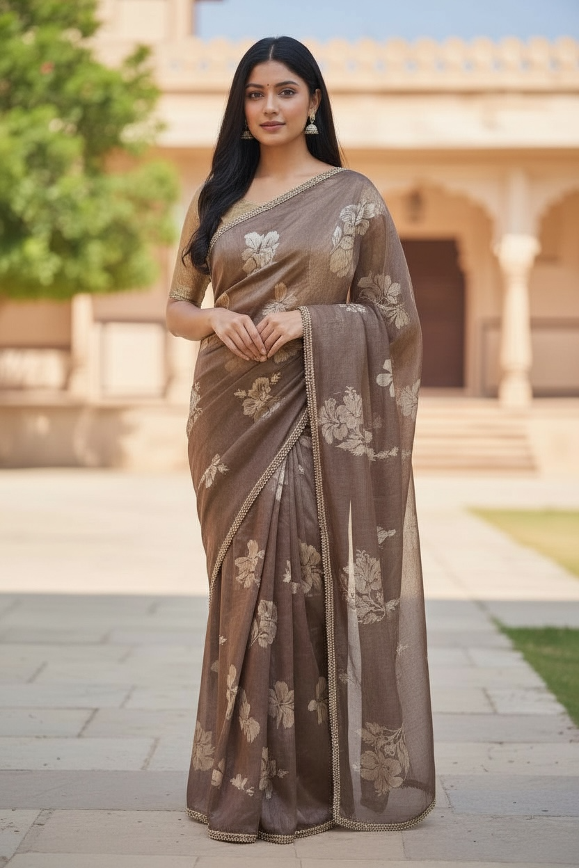 Dusty Pink - Floral Printed Blouse Piece - UK stock - 24hr Dispatch - RS2504 VP