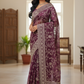 Pink - Rich Saree with Allover Embroidery and Blouse Piece - UK stock - 24hr Dispatch - RS2507 PT