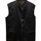 Black - PREMIUM Slim Fit Mens BandhGala / Prince / Chinese Collar Open Jacket with inside Waistcoat- Fantastic Fit - 01JT26 CS2601