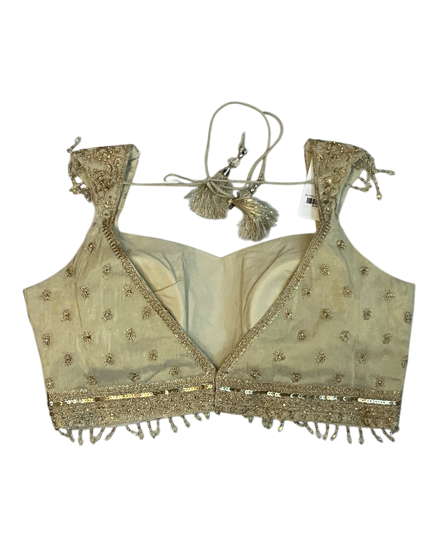 Size 12 / 38" Bust - Cream / Light Gold - Ready Made Lehenga Set - UK Stock - 24h Dispatch - SC1533 09AA25