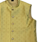 Light Yellow - Rich Brocade - Mens Traditional Waistcoat - UK Stock - VNS-JKT2601 02KV26