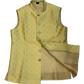 Light Yellow - Rich Brocade - Mens Traditional Waistcoat - UK Stock - VNS-JKT2601 02KV26