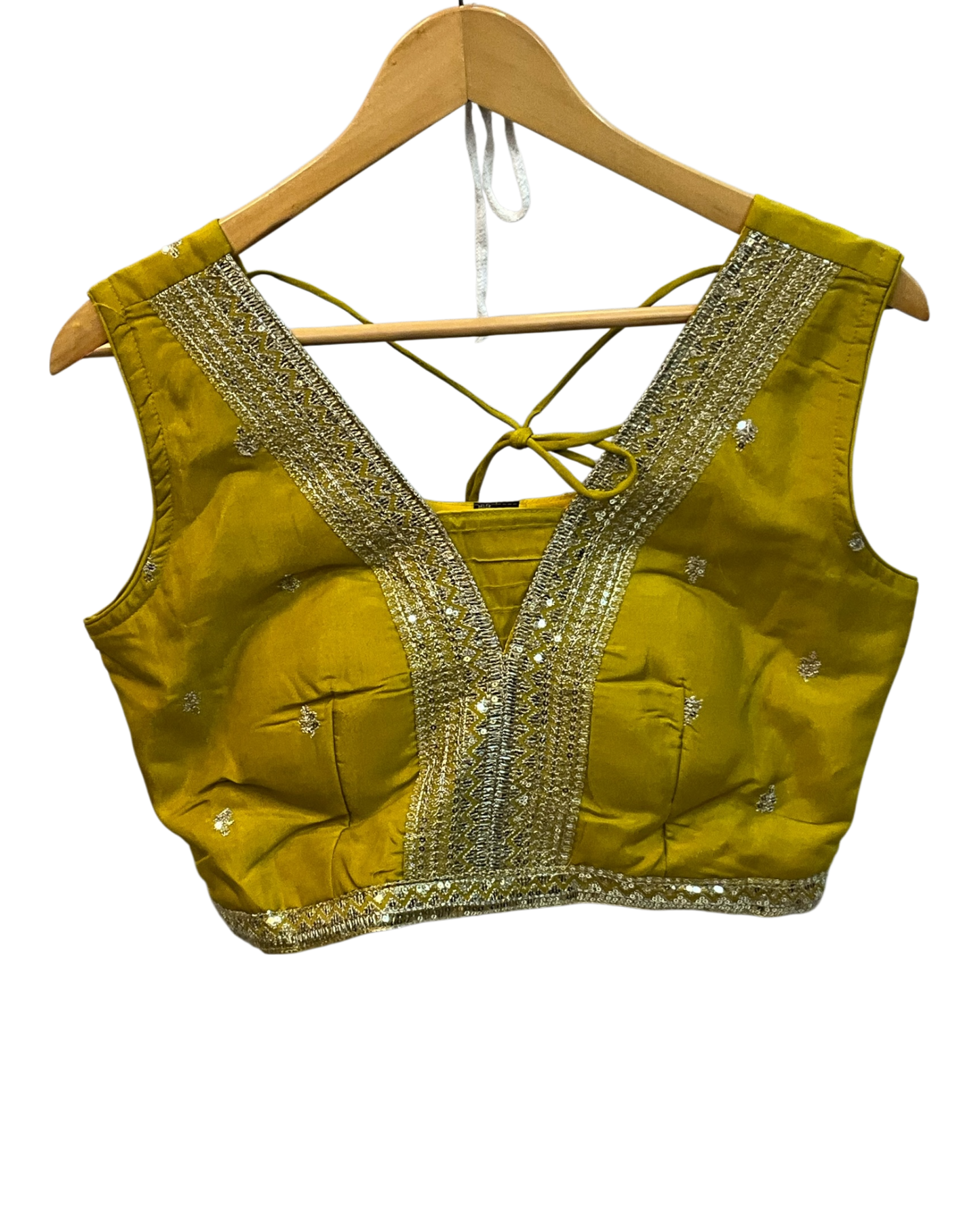 Size UK 12 (38" Bust) Adjustable to Size 14 - Haldi Yellow - Banarasi Brocade Silky Lehenga Set - Mehndi / Sangeet / Bridesmaids / Weddings / Garba  - UK Stock - 24h Dispatch - OC561 07JV25