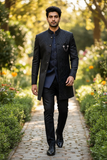 Steel Grey - PREMIUM Mens Knee Length  Jacket with Long Waistcoat - Sherwani / Indo Western - Fantastic Fit - KCS6613 05RY25