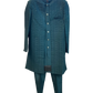 Dark Teal - Mens Knee Length  Jacket with Long Waistcoat - Sherwani / Indo-Western - Fantastic Fit - KCS6625 03TT26