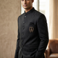 Black - PREMIUM Slim Fit Mens Self Brocade BandhGala / Prince / Chinese Collar Jacket - Fantastic Fit - CS2501 01TA25