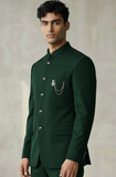 Size 36" - Mens Bottle Green BandhGala / Prince / Chinese Collar Jacket - Fantastic Fit - CS2201 JP 0822