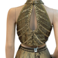 UK 10 / 36" - Copper Bronze - Designer Ladies Indian Halter Neck Short Top Palazzo Trousers Suit - UK Stock - 2/3 days delivery - VMK ROSHNI AV